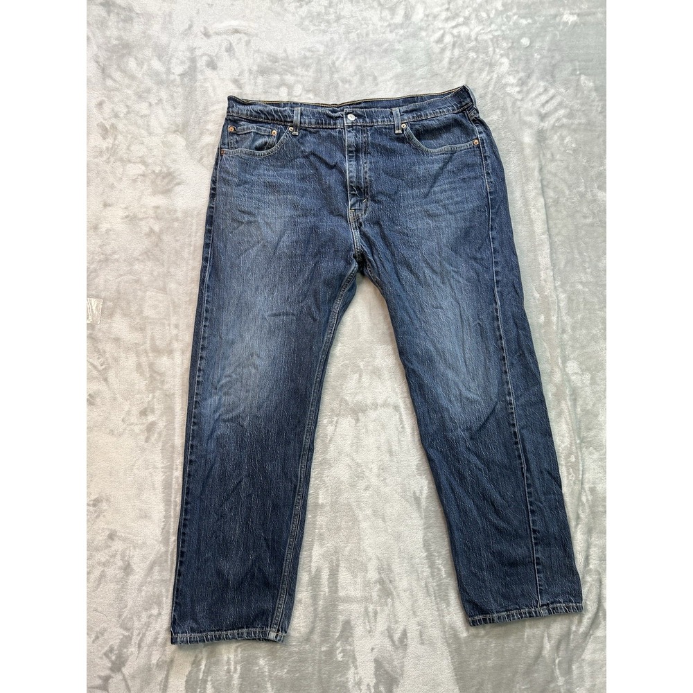 Levi's 505 Jeans Mens 40x32 Blue Cotton Denim Straight Stretch Travel Workwear
